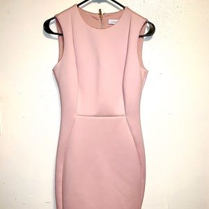 Calvin Klein scuba sheath dress size 2 pink